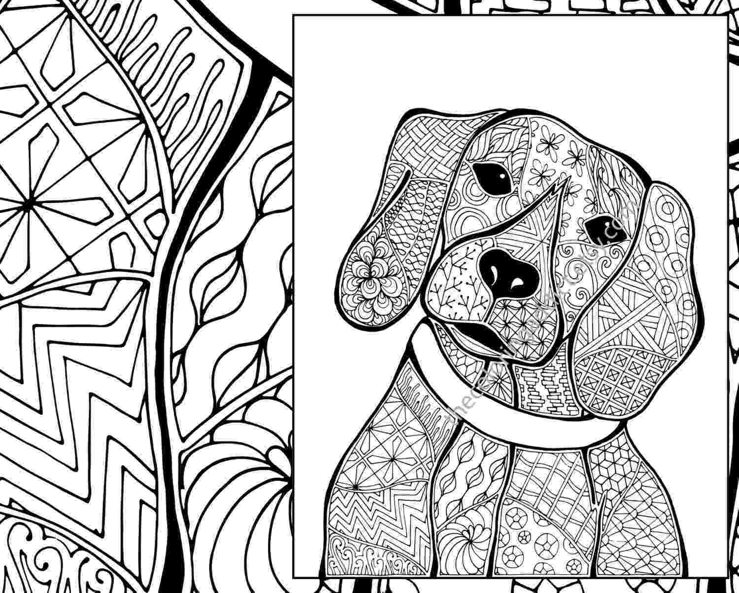 color zentangle zentangle dog colouring page animal colouring zentangle zentangle color 