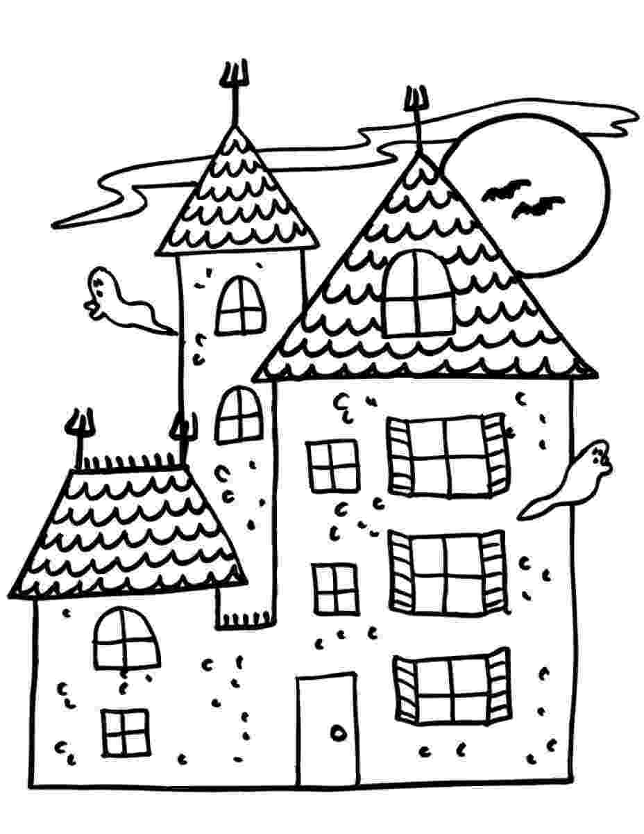 coloring house free printable haunted house coloring pages for kids house coloring 