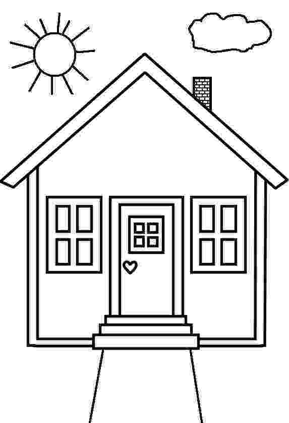coloring house house coloring page for children stock illustration coloring house 