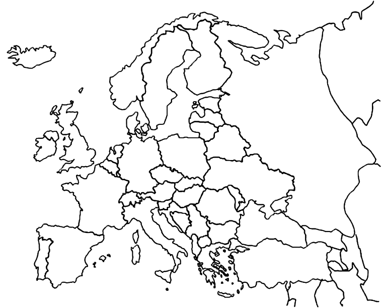 coloring map of europe blank map of europe for coloring asia map european map europe coloring map of 