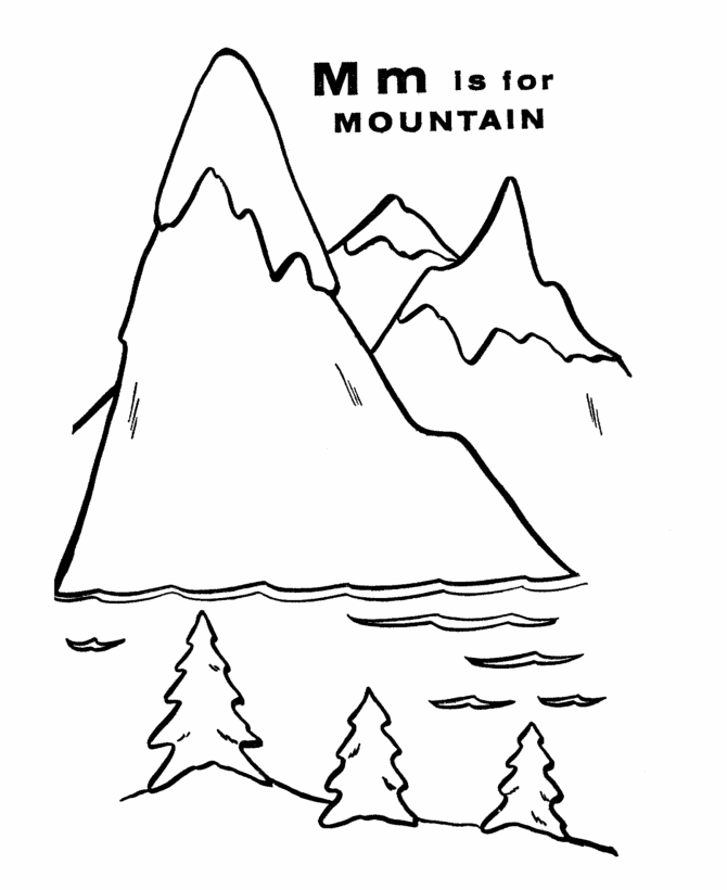 coloring mountain mountain pictures mountains coloring page mountain coloring 