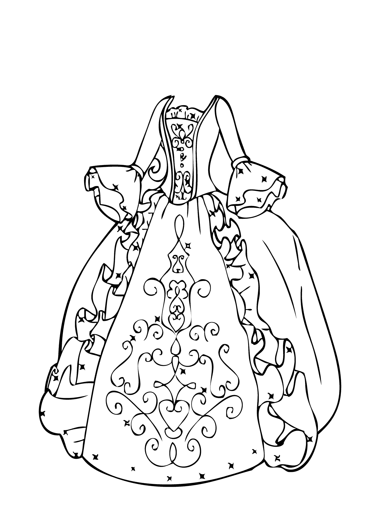 coloring page dress cute wedding dress coloring pages educative printable coloring dress page 