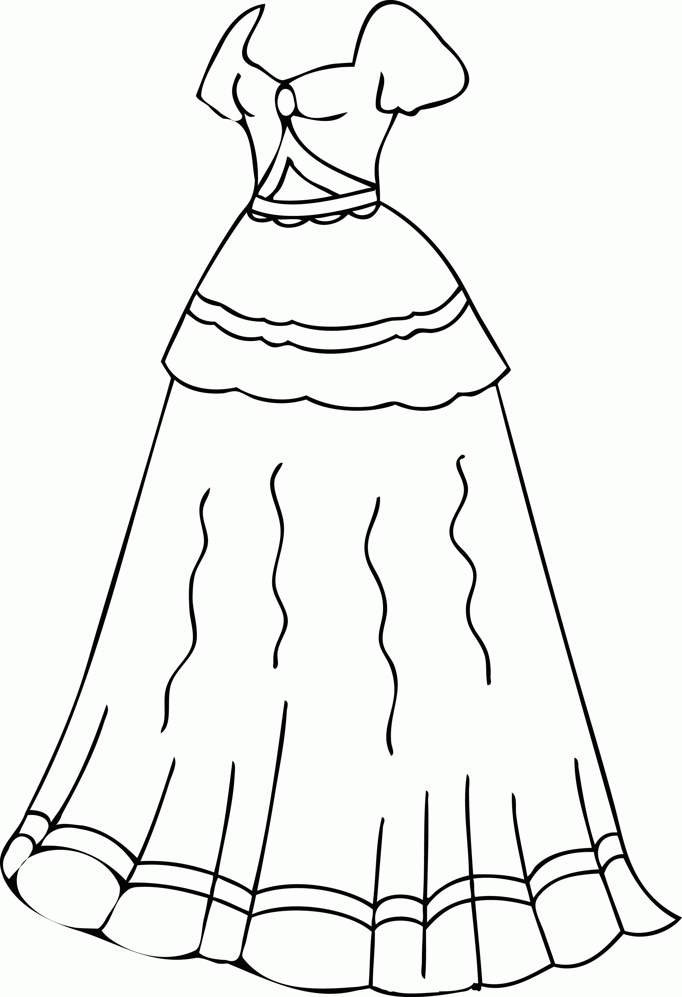 coloring page dress dress coloring pages getcoloringpagescom dress coloring page 