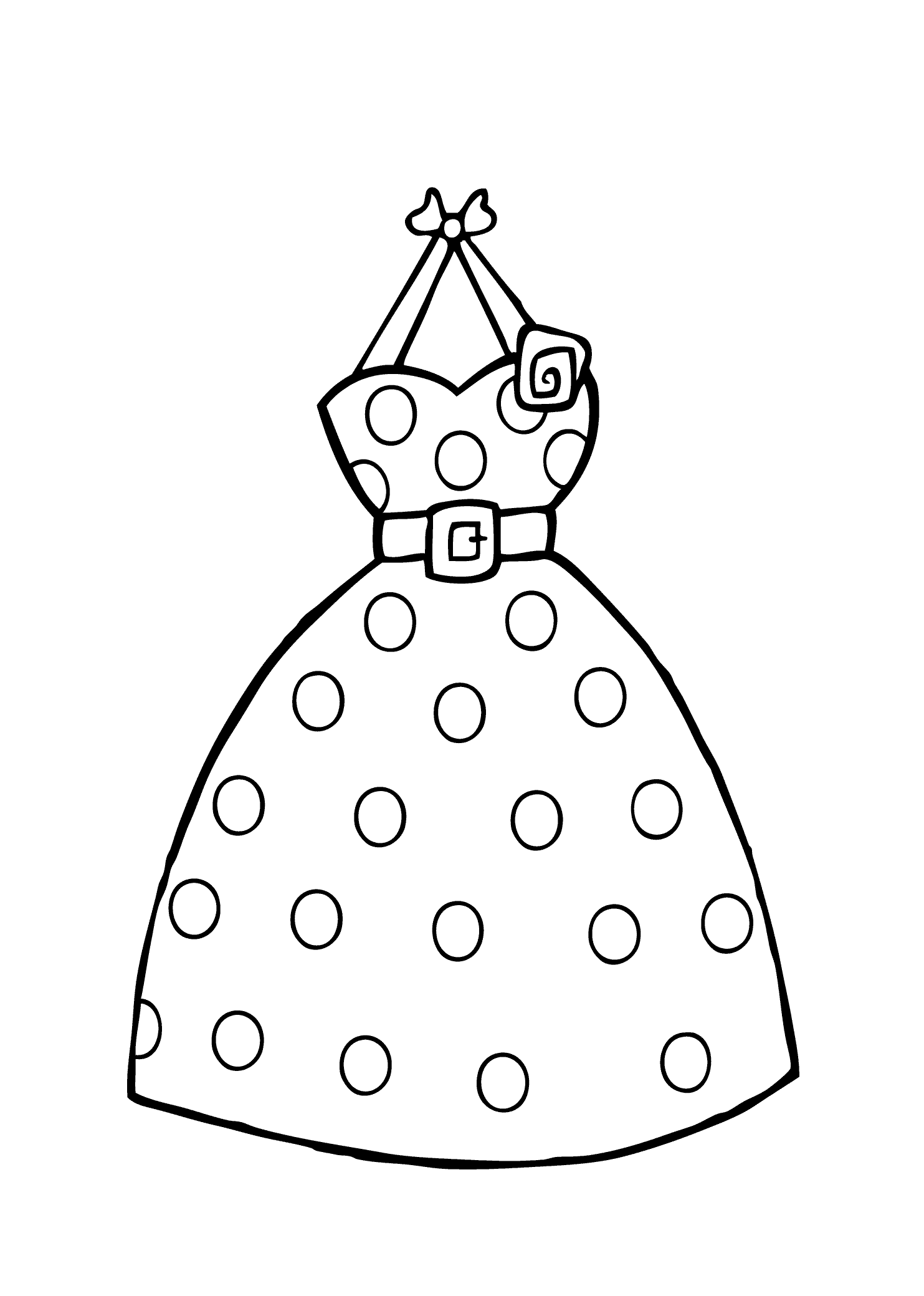 coloring page dress dress coloring pages to download and print for free dress coloring page 