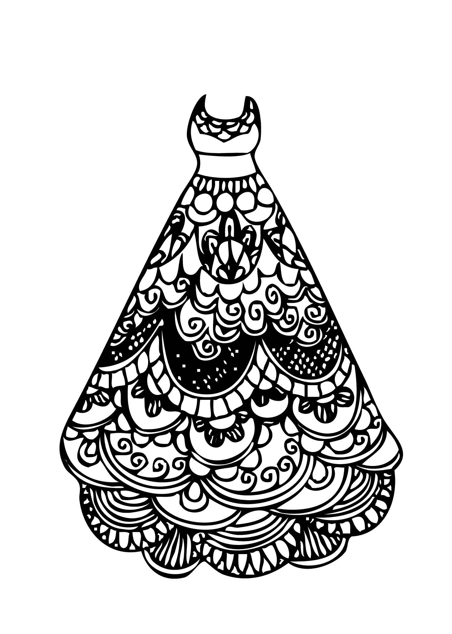 coloring page dress dress lace coloring page for girls printable free page coloring dress 