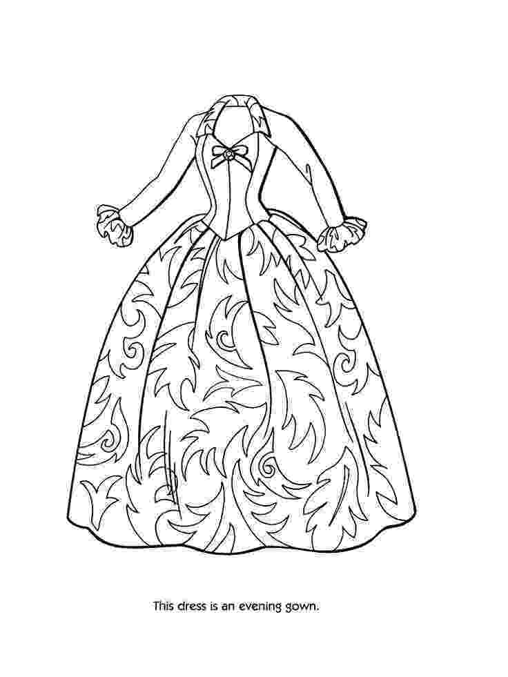 coloring page dress prom dress drawing at getdrawingscom free for personal dress coloring page 