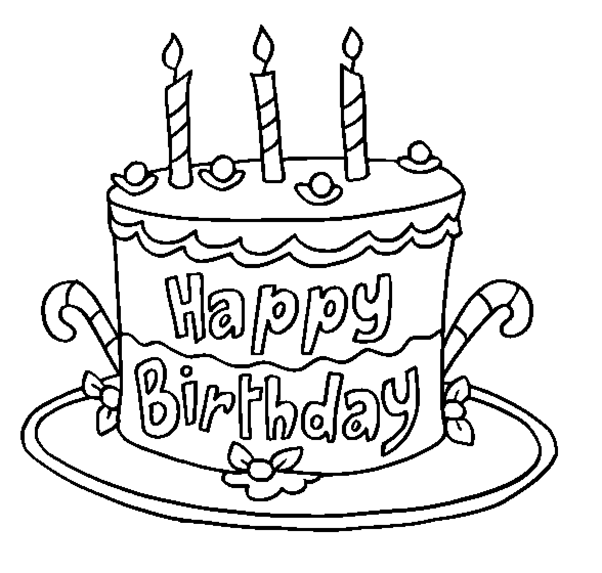 coloring page of a birthday cake free printable birthday cake coloring pages for kids birthday page a coloring cake of 