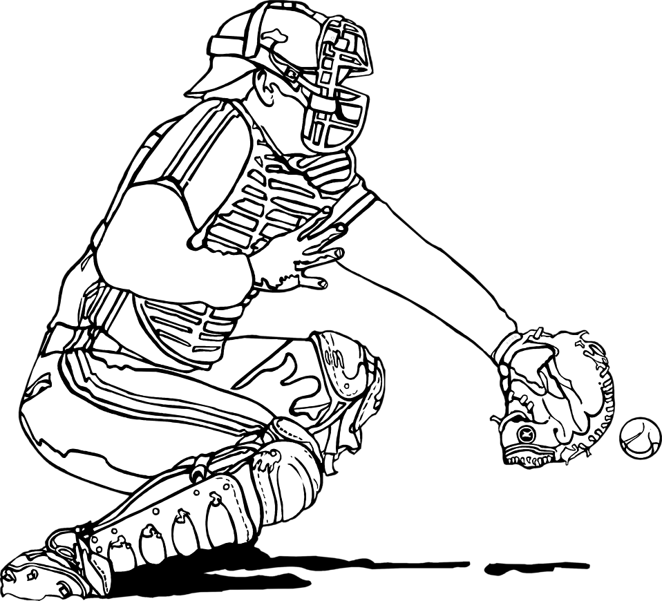 coloring pages baseball catchers conditioning part i the warm up professional coloring pages baseball 