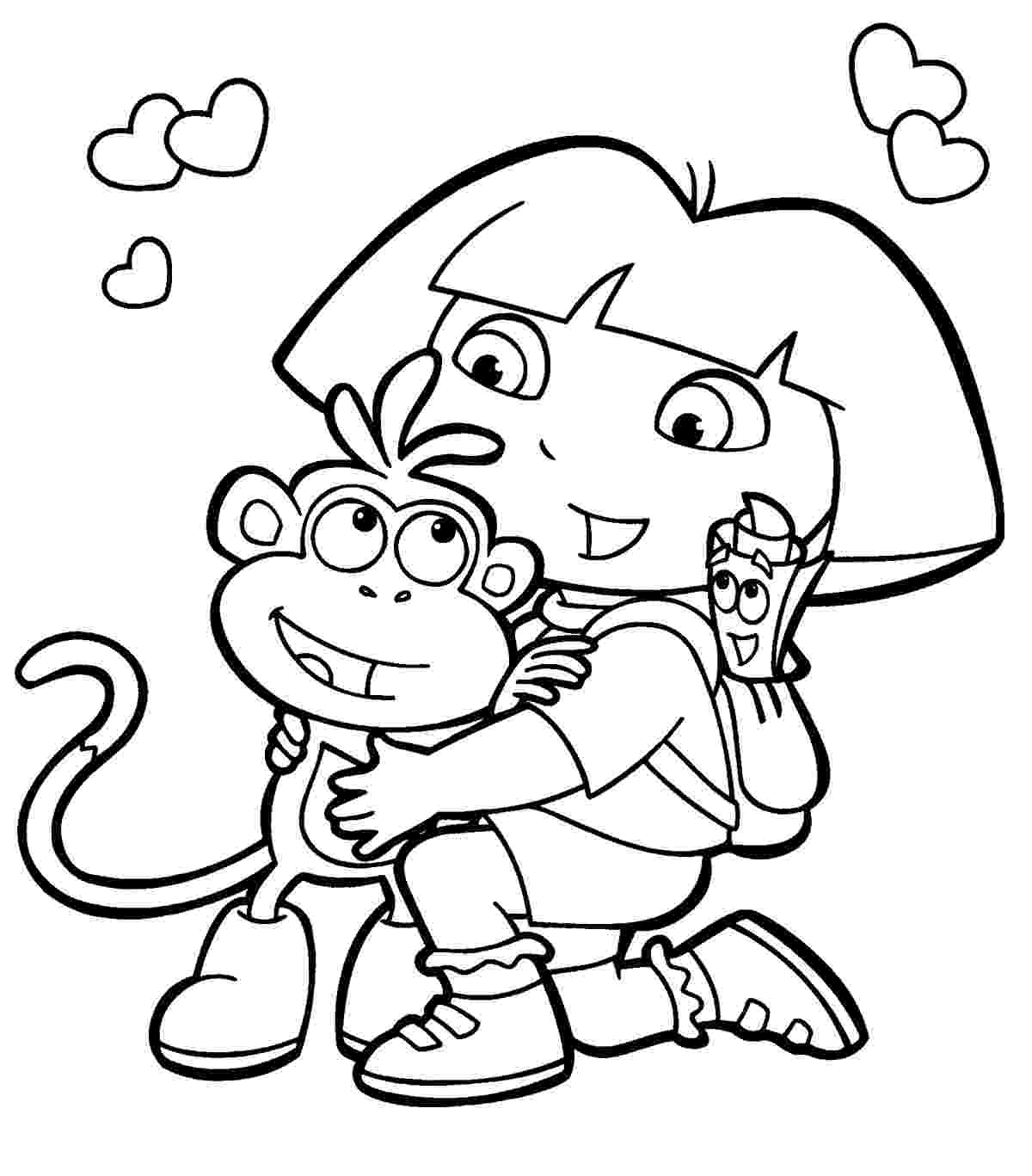 coloring pages dora the explorer free printable dora the explorer coloring pages for kids dora pages the coloring explorer 