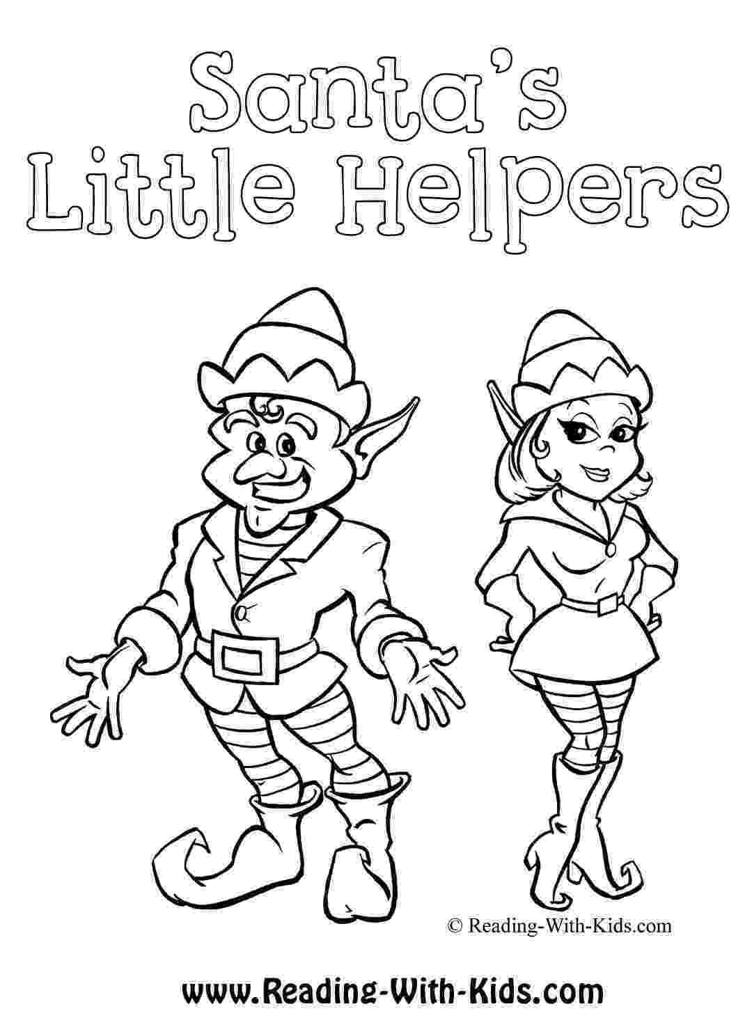 coloring pages elves christmas coloring elves pages 