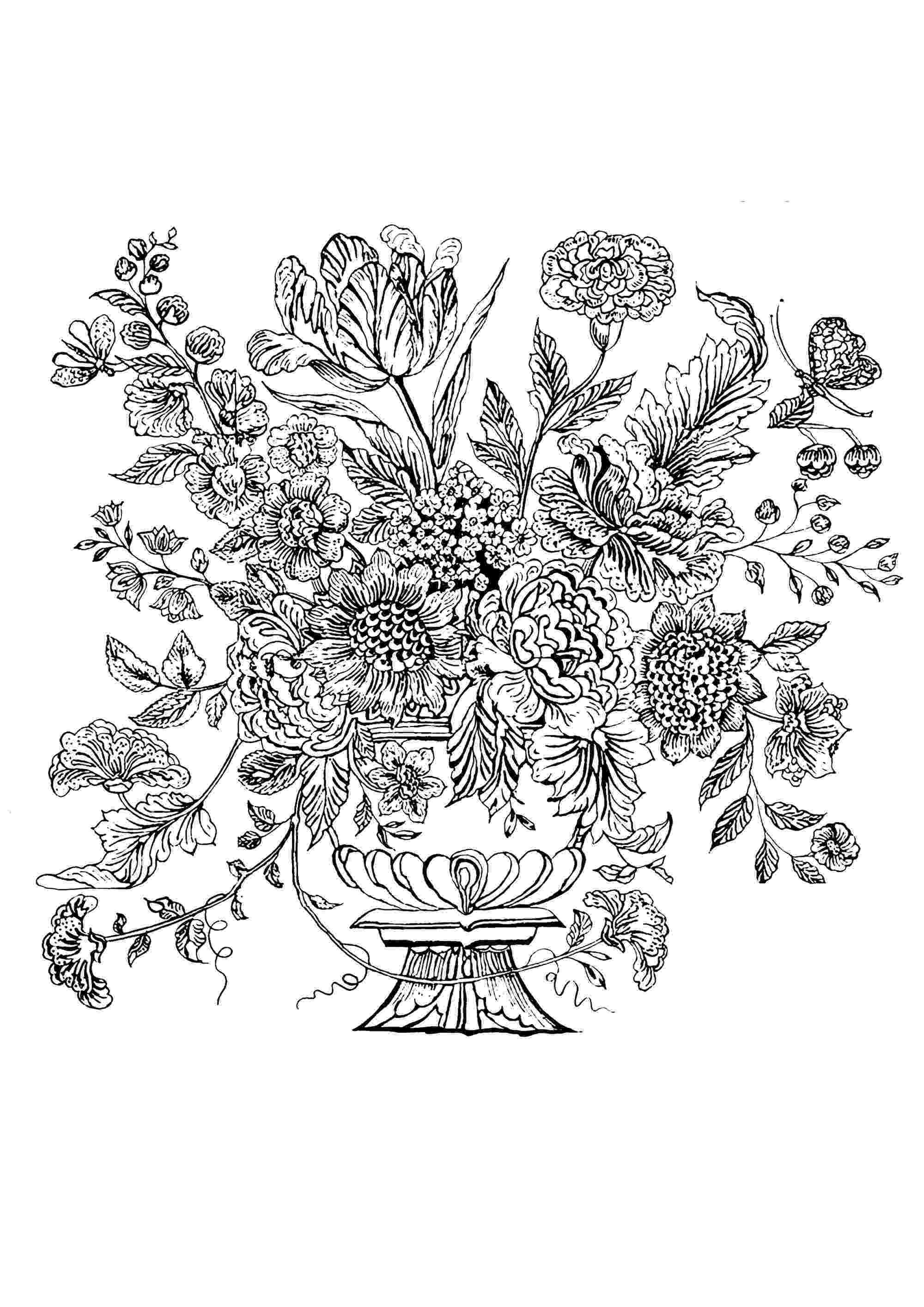 coloring pages flowers in vase colours drawing wallpaper beautiful and lovely vase pages vase in coloring flowers 