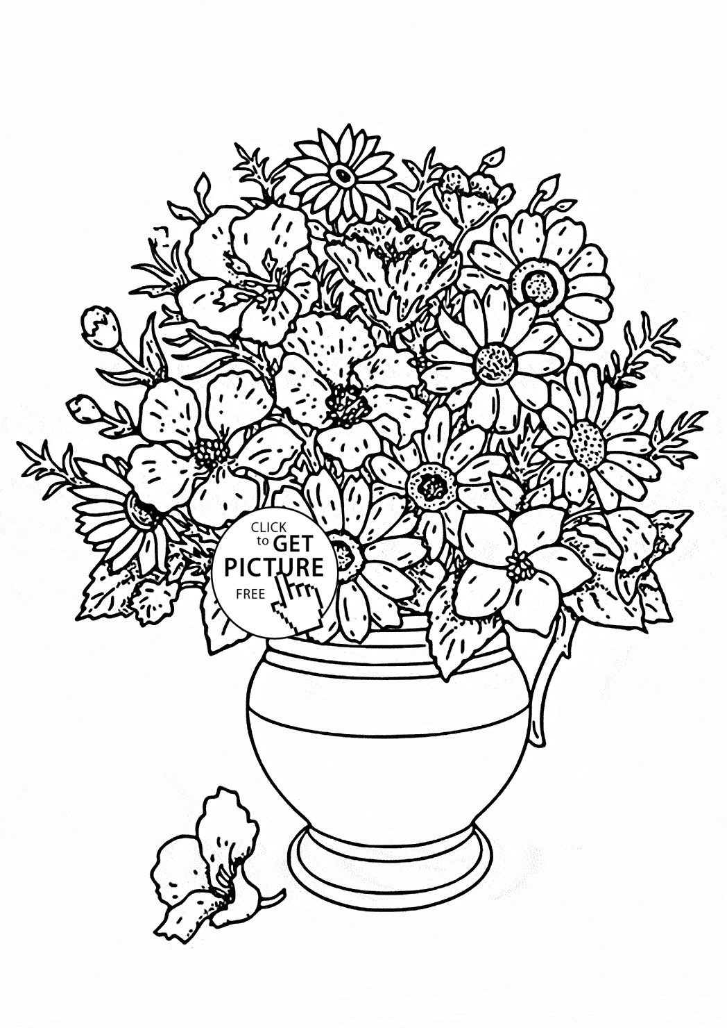 coloring pages flowers in vase flower vase coloring page coloring pages for grown ups in flowers vase coloring pages 