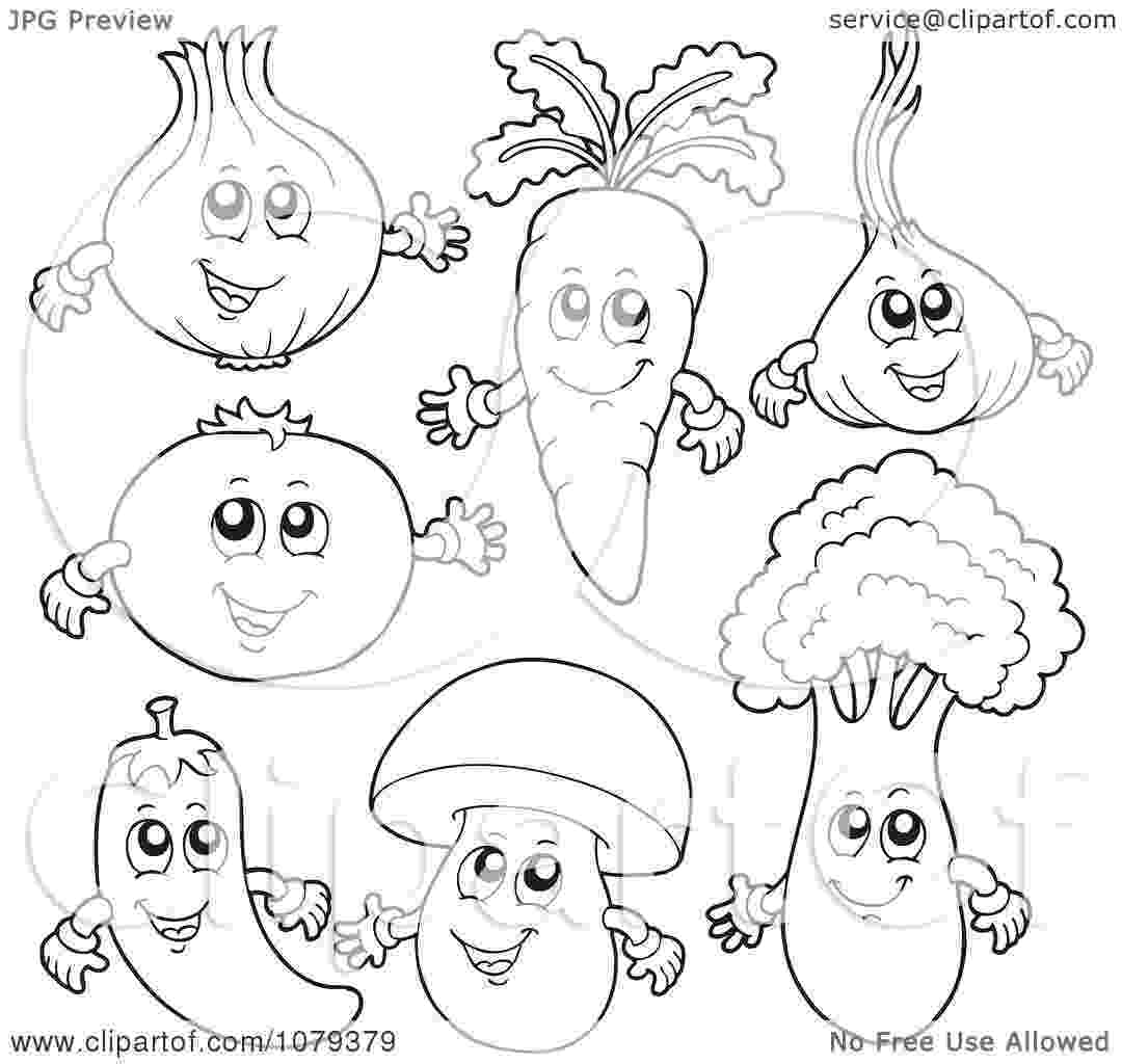 coloring pages for vegetables clipart outlined vegetable characters royalty free vegetables for pages coloring 