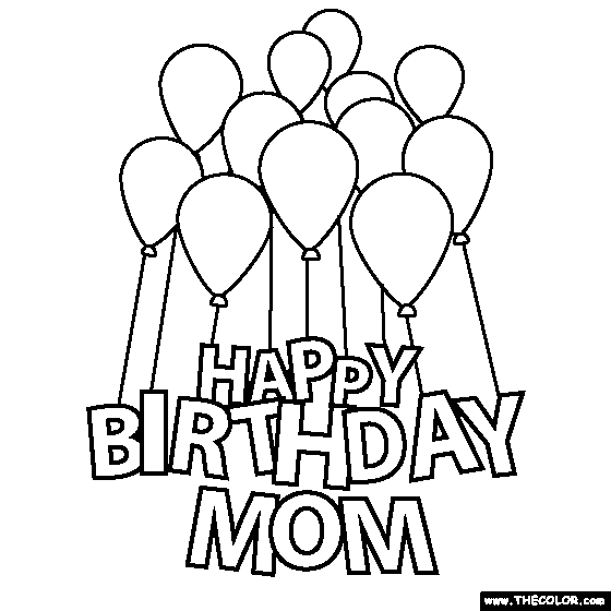 coloring pages happy birthday mom 25 free printable happy birthday coloring pages pages happy coloring mom birthday 
