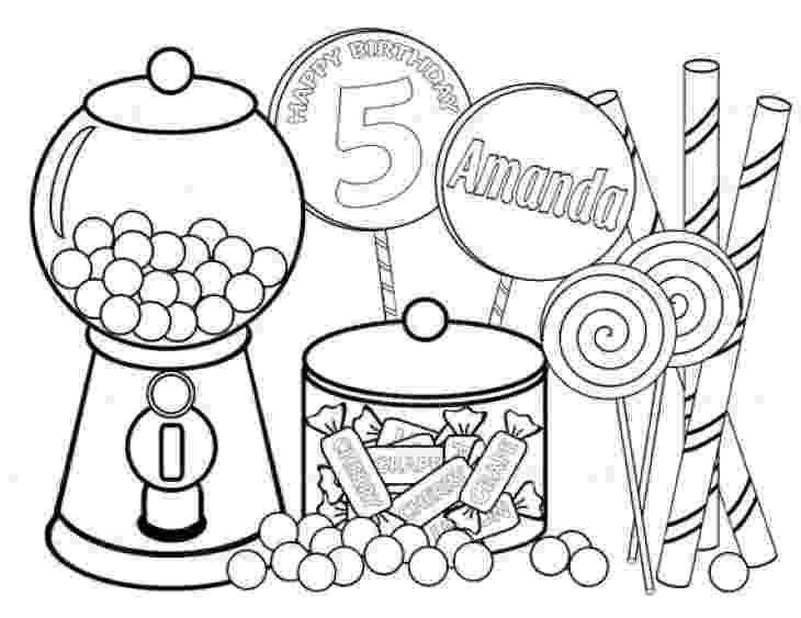 coloring pages of candy birthday cake and a lot of candy coloring pages kids fun coloring pages of candy 
