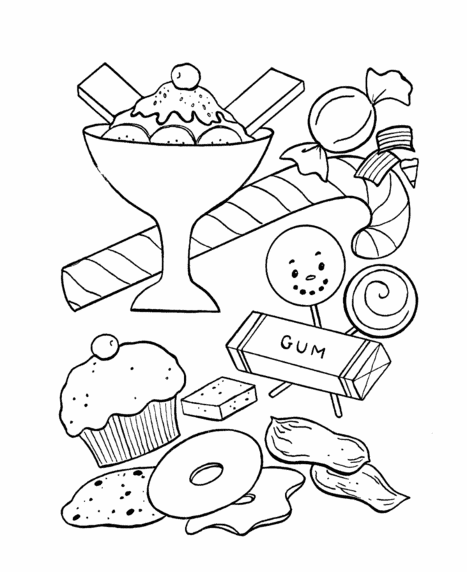 coloring pages of candy bluebonkers birthday sweets and treats coloring page candy coloring pages of 