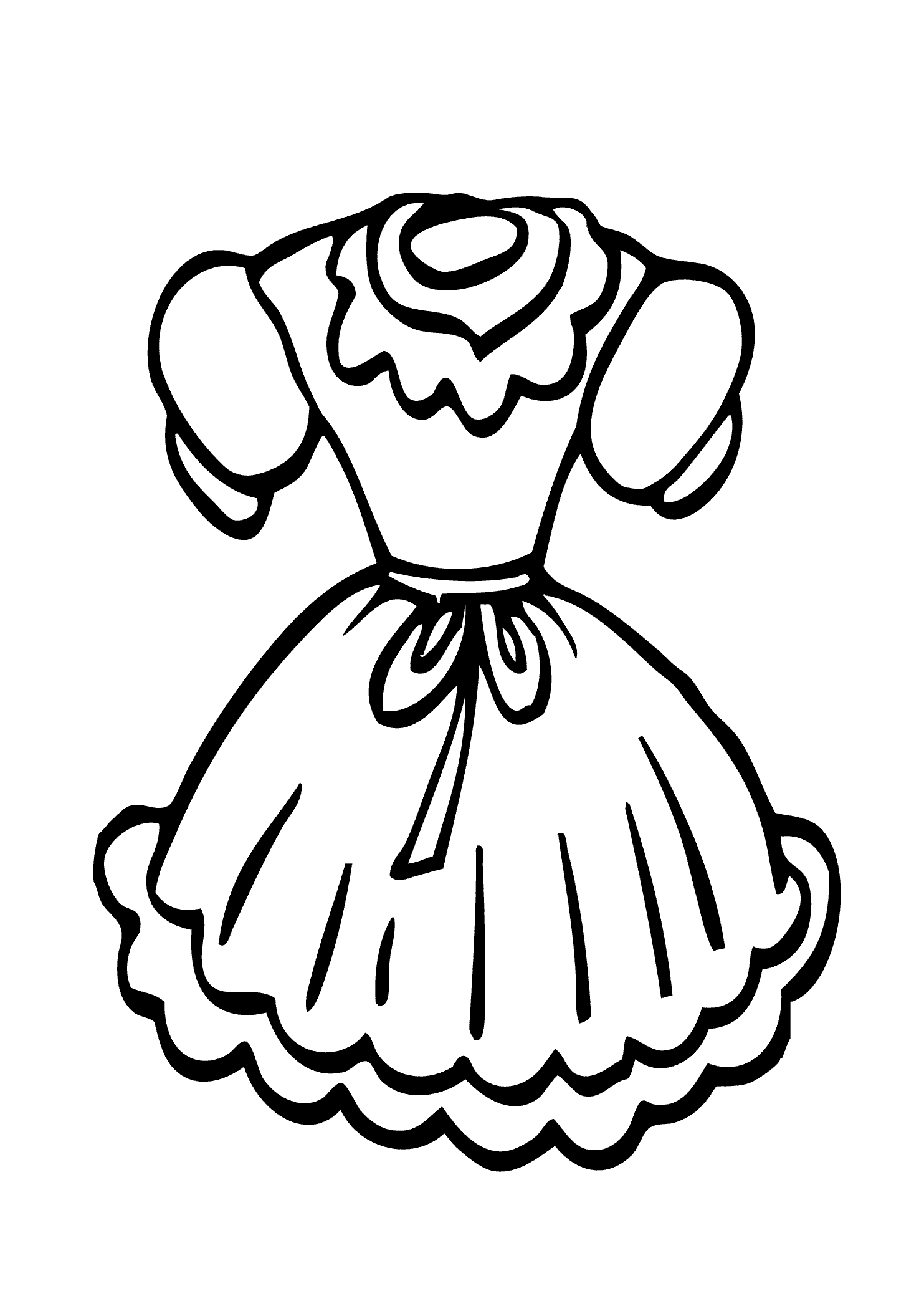 coloring pages of dresses wedding dress coloring page for girls printable free coloring dresses of pages 