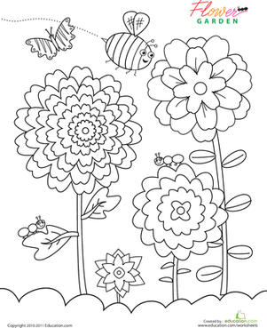 coloring pages of garden flowers kids gardening coloring pages free colouring pictures to coloring of pages flowers garden 