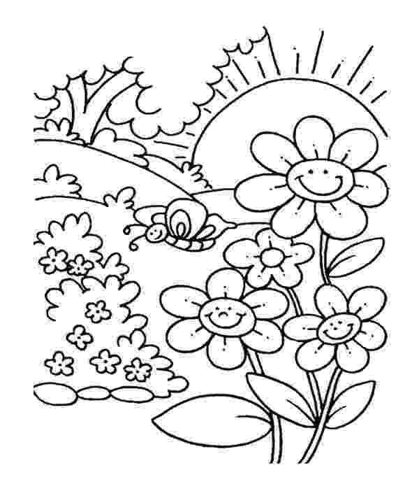 coloring pages of garden flowers sunflower garden coloring page download print online pages coloring of garden flowers 