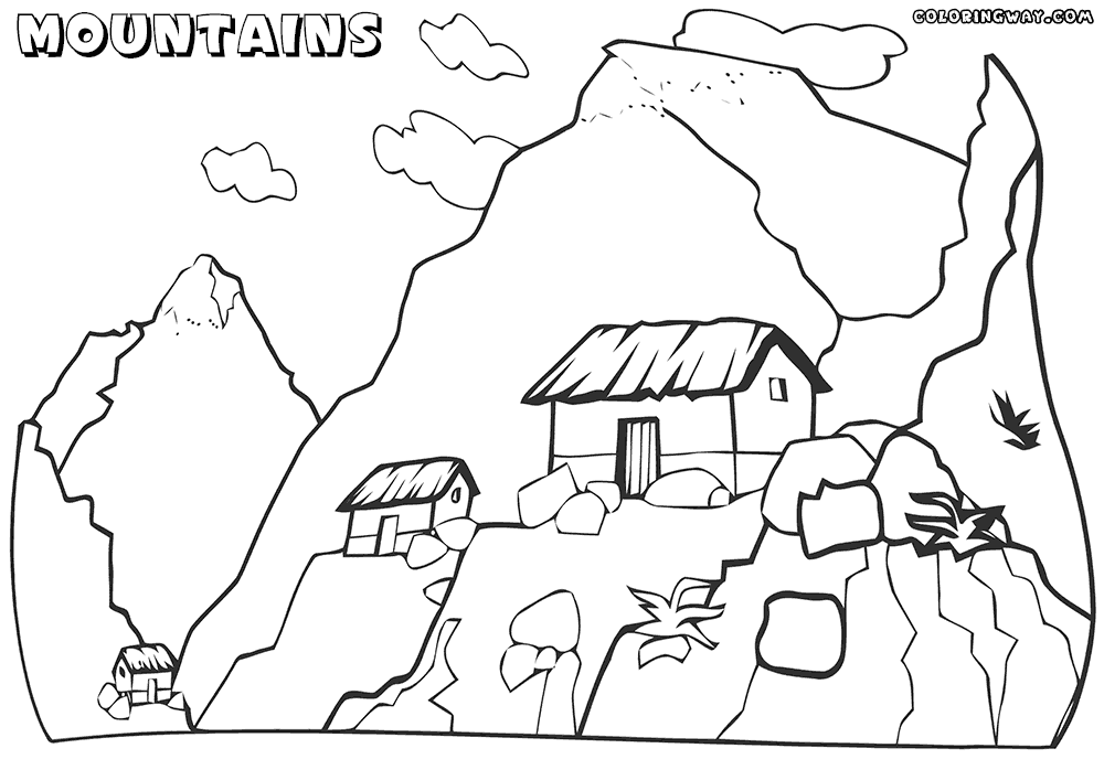 coloring pages of mountains mountain pictures mountains coloring page pages of mountains coloring 