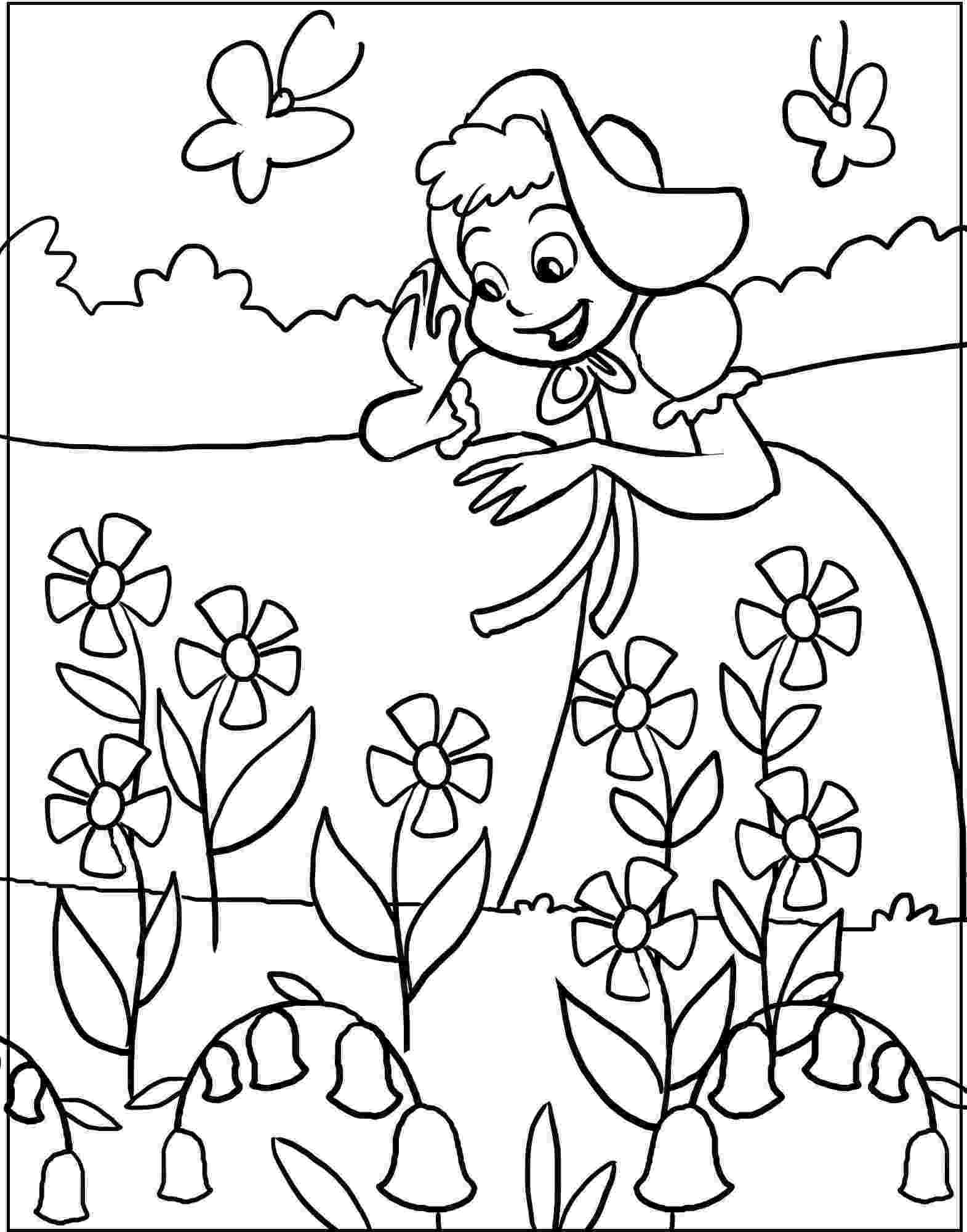 coloring pages of spring flowers free spring coloring pages for adults the country chic flowers spring pages coloring of 
