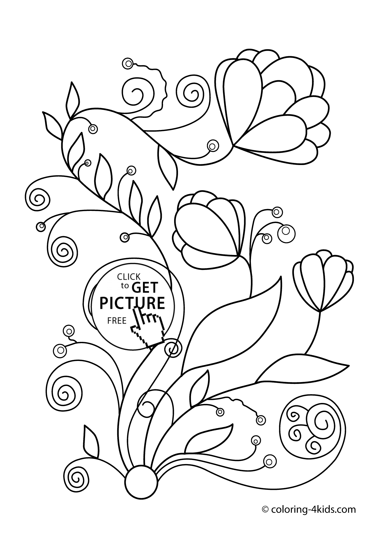 coloring pages of spring flowers spring flowers coloring pages gtgt disney coloring pages pages of flowers coloring spring 