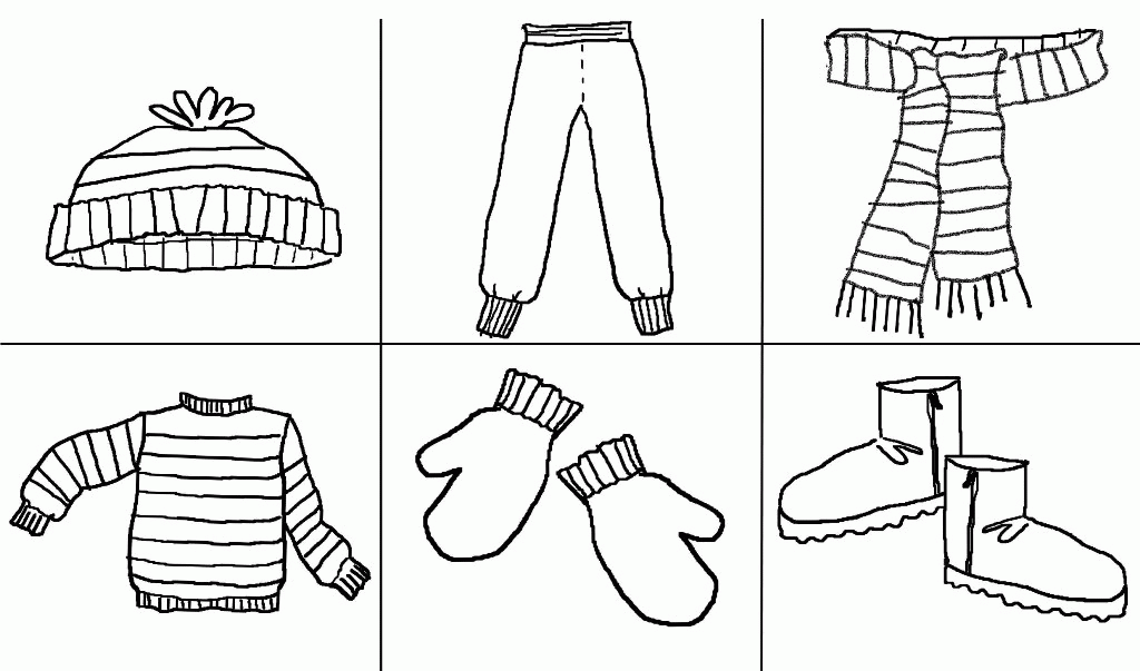 coloring pages of winter clothes winter clothes coloring pages getcoloringpagescom of coloring pages winter clothes 