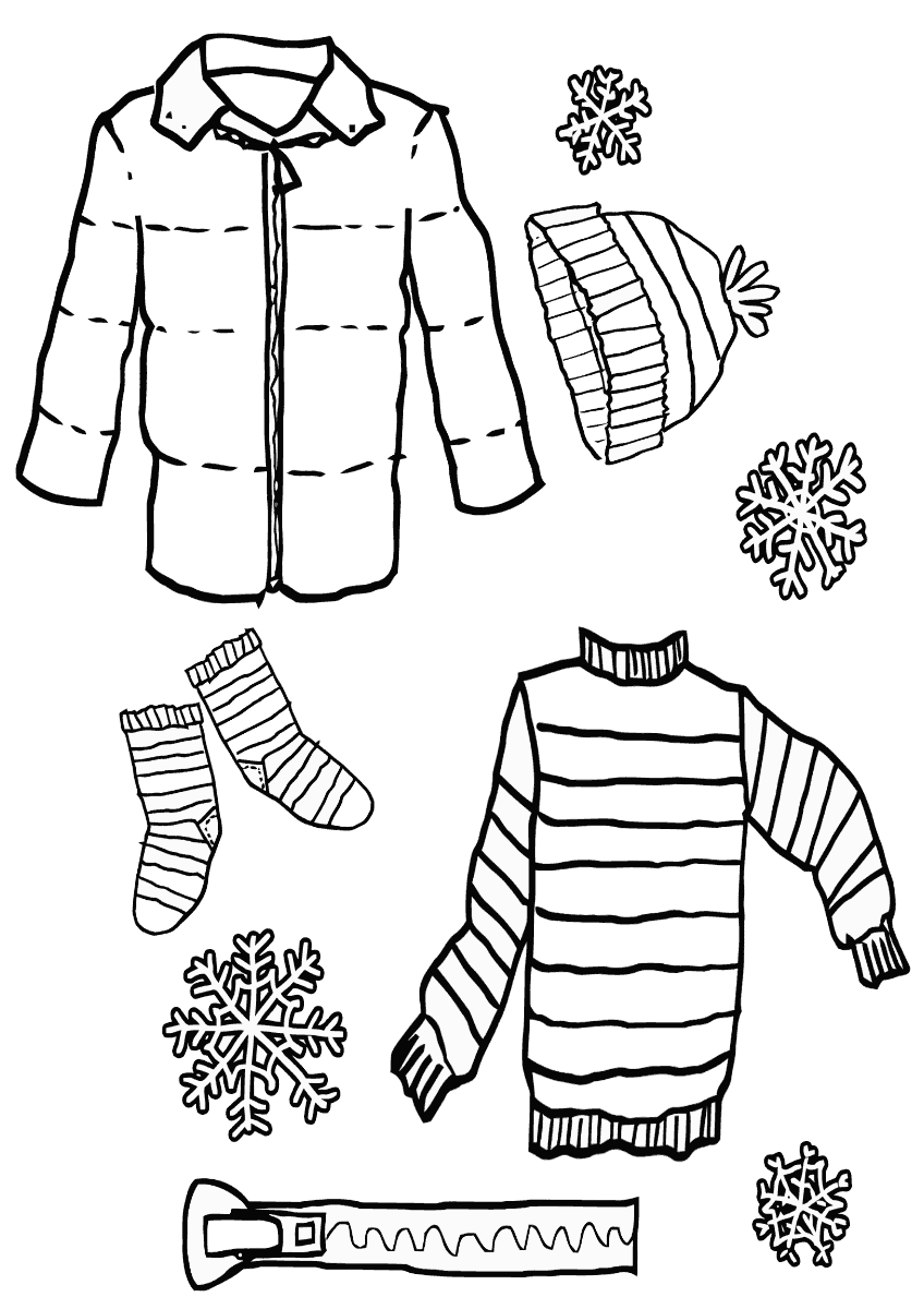 coloring pages of winter clothes winter clothes coloring pages to download and print for free winter coloring pages clothes of 