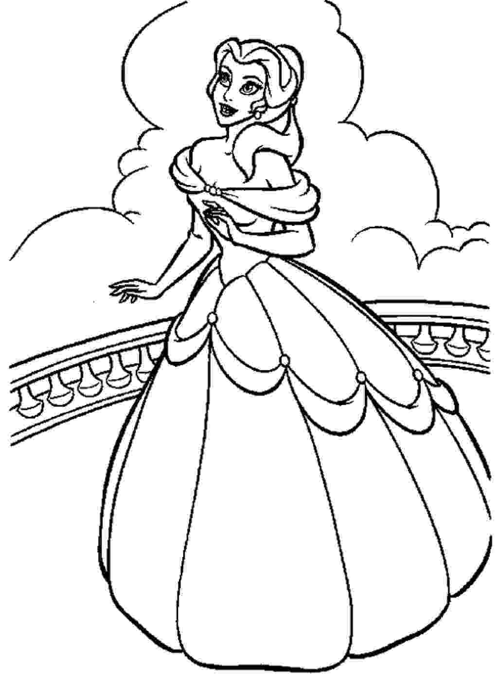 coloring pages princess belle disney princess belle and her gown coloring sheet princess pages coloring belle 