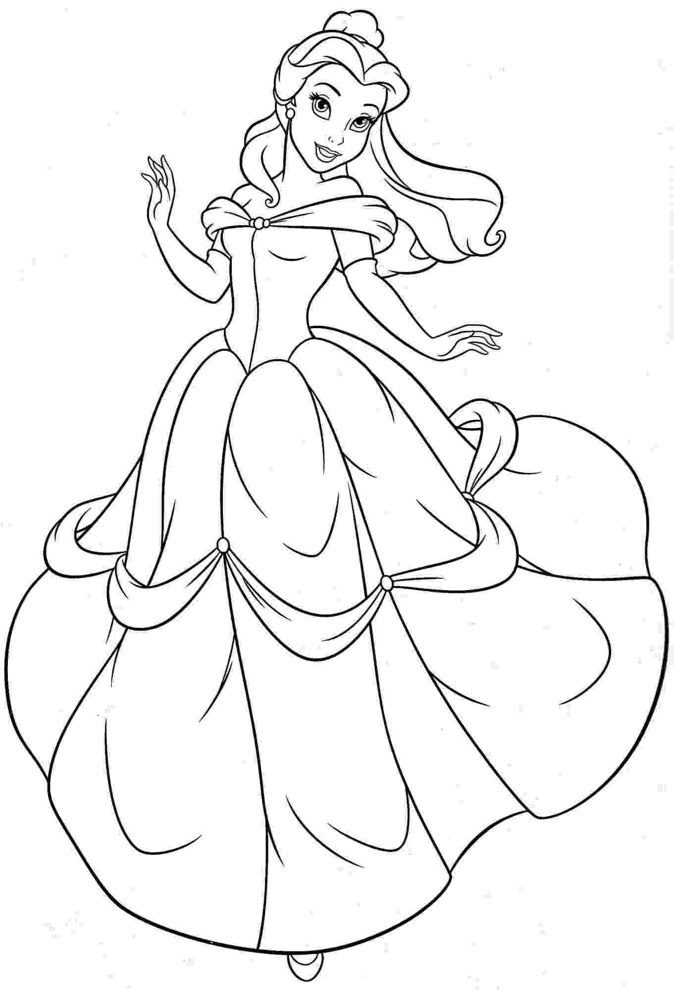 coloring pages princess belle free printable belle coloring pages for kids coloring princess pages belle 