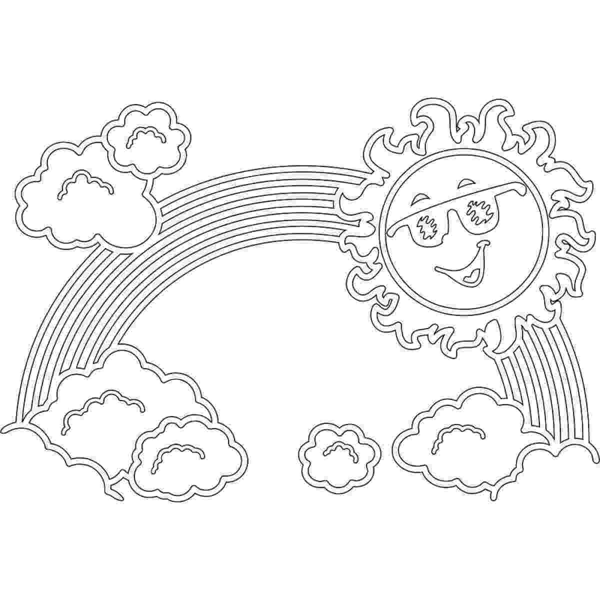 coloring pages rainbow cute rainbow patterns with clouds free template you can coloring rainbow pages 