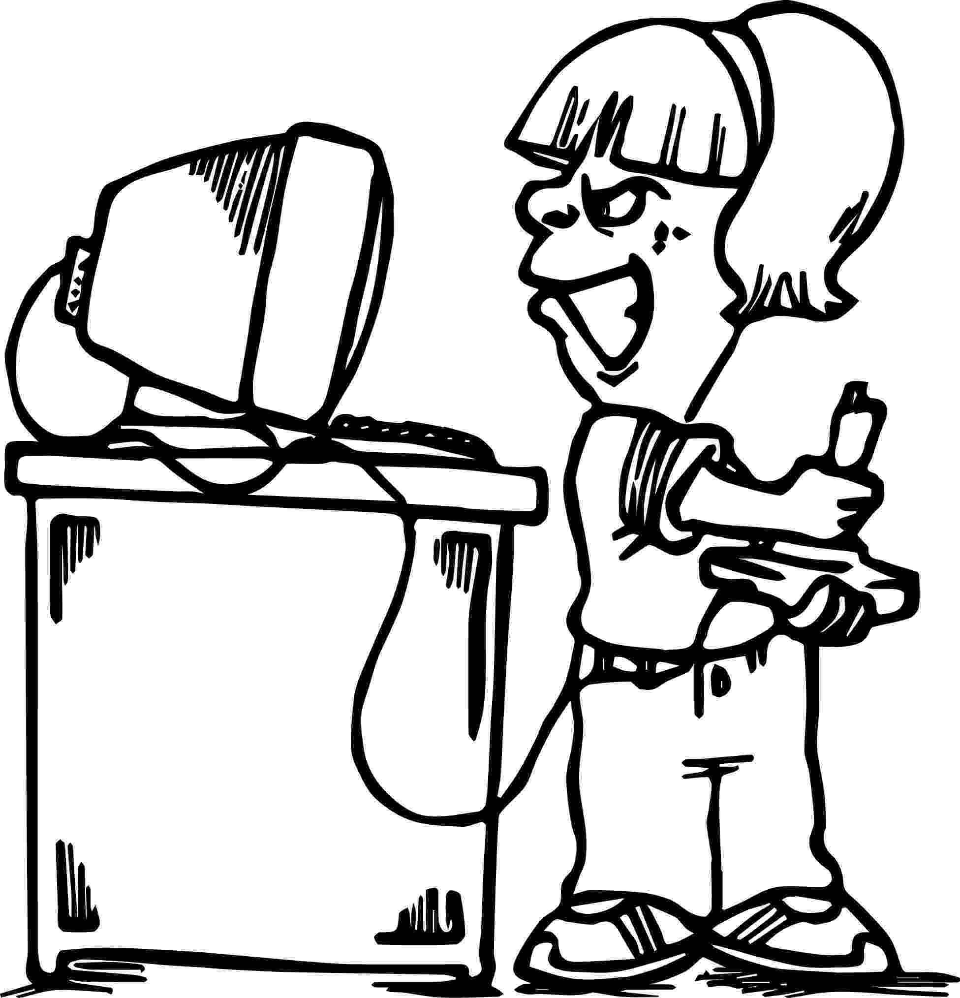 coloring picture games girl computer games playing computer games coloring page coloring games picture 