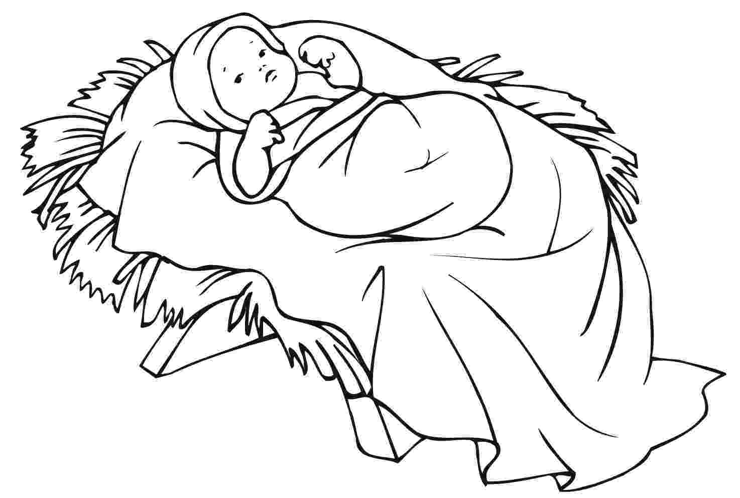 coloring picture of baby jesus in the manger baby jesus born in a manger coloring page free printable manger of jesus baby coloring picture the in 