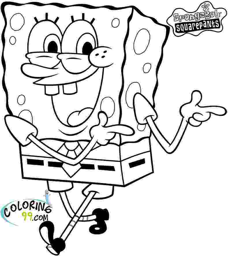 coloring spongebob coloring pages from spongebob squarepants animated spongebob coloring 