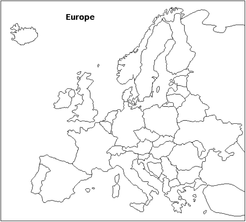 colouring map of europe europe coloring page free europe online coloring kids colouring map of europe 