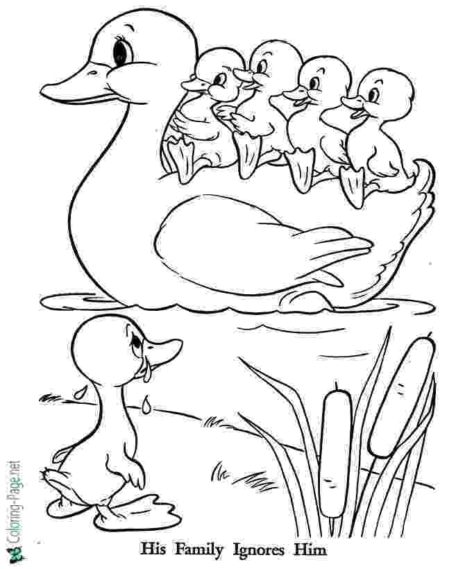 colouring pages for the ugly duckling the ugly duckling coloring pages fairy tales for the colouring pages ugly duckling 