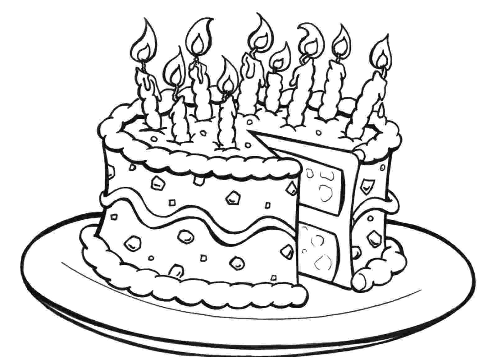 colouring picture cake free printable birthday cake coloring pages for kids cake colouring picture 