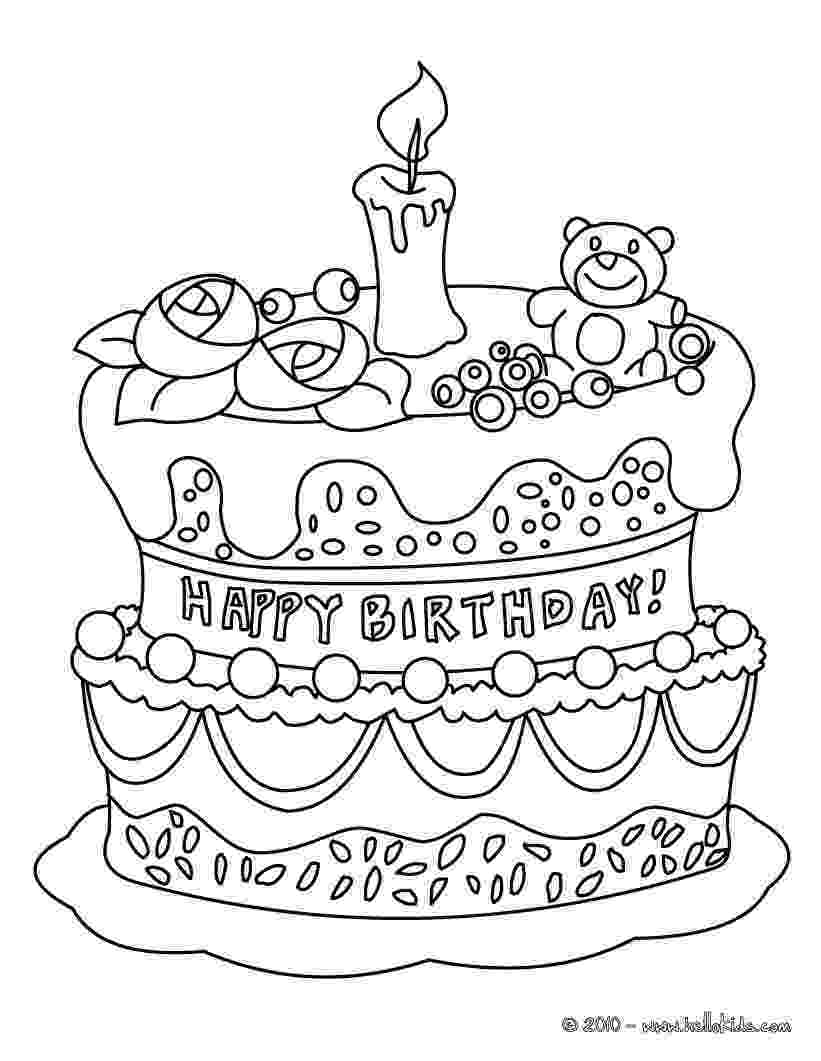 colouring picture cake free printable birthday cake coloring pages for kids cake colouring picture 1 1