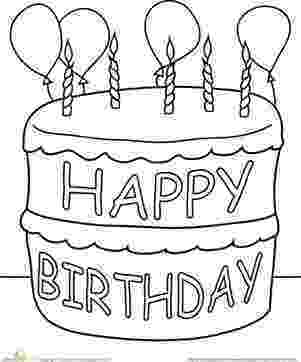 colouring picture cake free printable birthday cake coloring pages for kids cake picture colouring 