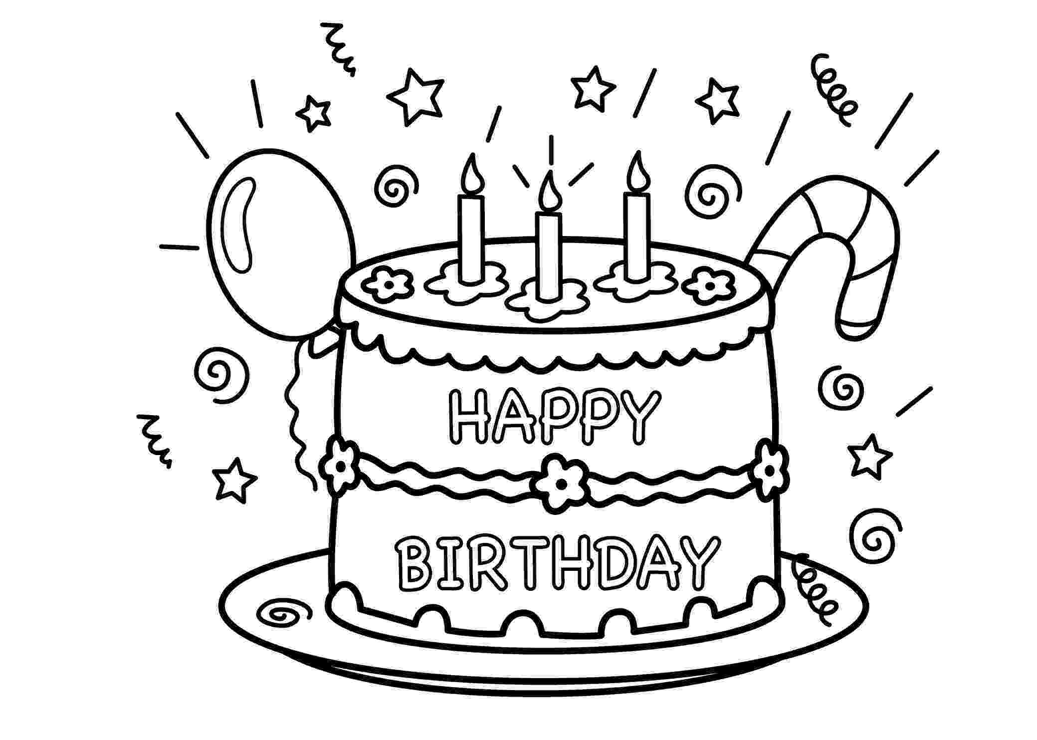 colouring picture cake free printable birthday cake coloring pages for kids colouring cake picture 