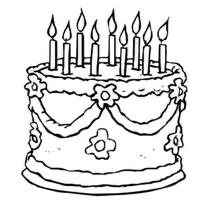 colouring picture cake free printable birthday cake coloring pages for kids picture cake colouring 