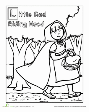 colouring sheet little red riding hood free online printable kids colouring pages little red red hood riding colouring sheet little 