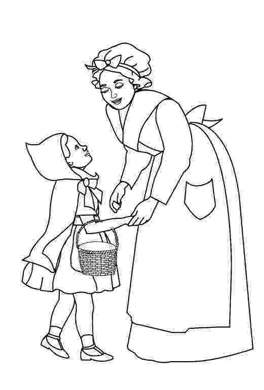 colouring sheet little red riding hood red riding hood coloring page on her way to granny39s sheet riding little red colouring hood 
