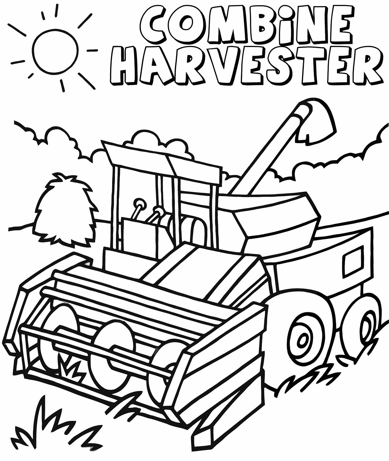 combine harvester colouring pages combine harvester coloring pages coloring pages to harvester pages colouring combine 