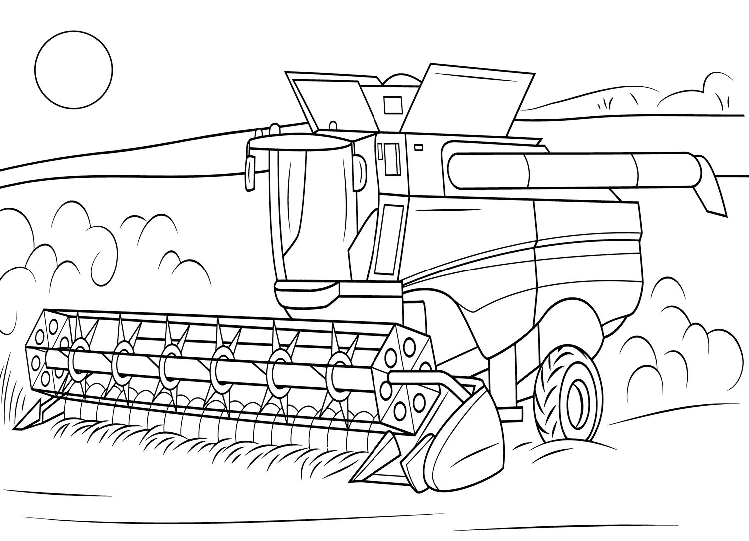 combine harvester colouring pages combine harvester coloring pages coloring pages to pages harvester colouring combine 