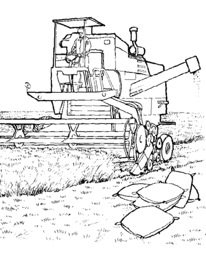 combine harvester colouring pages farm equipment coloring page harvester machine in the pages colouring harvester combine 