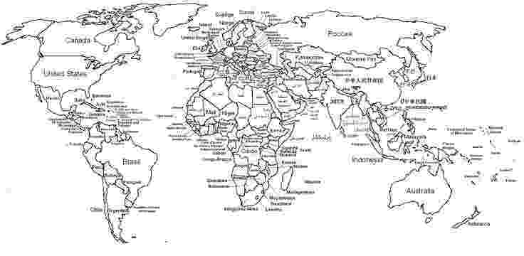countries coloring pages maps world map unlabeled pages coloring countries 