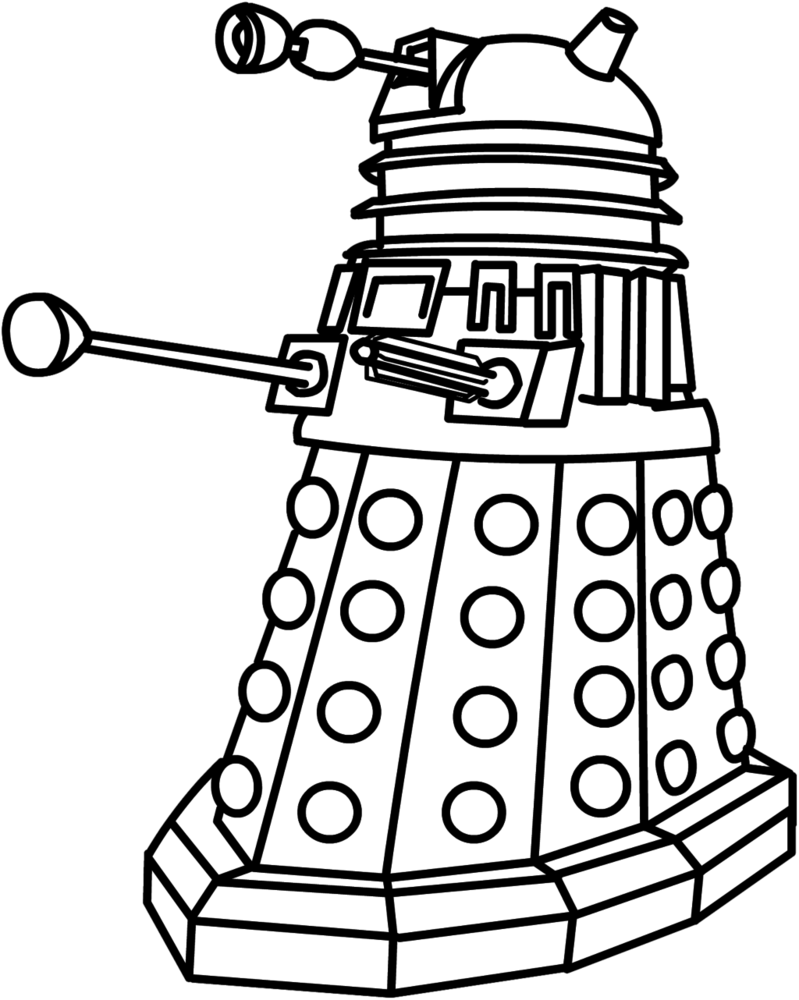 dalek coloring page doctor who drawing at getdrawings free download coloring page dalek 