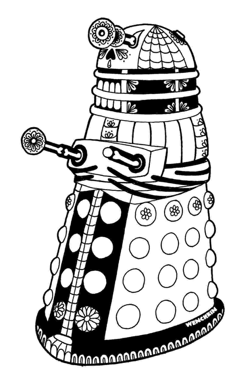dalek coloring page yucca flats nm wenchkin39s coloring pages dia de los dalek page coloring 