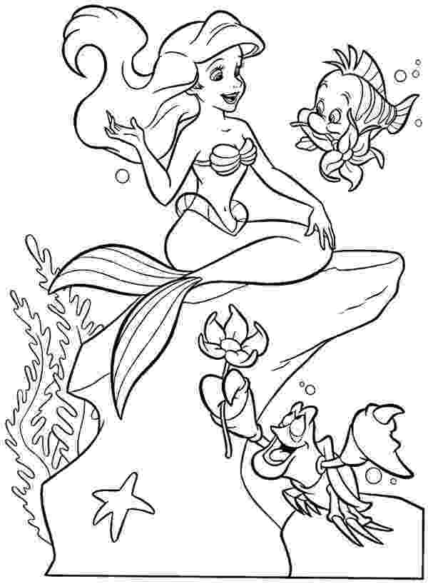 disney little mermaid coloring pages ariel mermaid drawing at getdrawingscom free for mermaid little pages disney coloring 